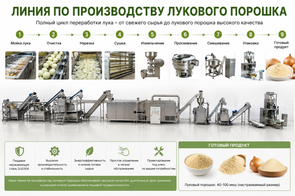 оборудования для переработки лука