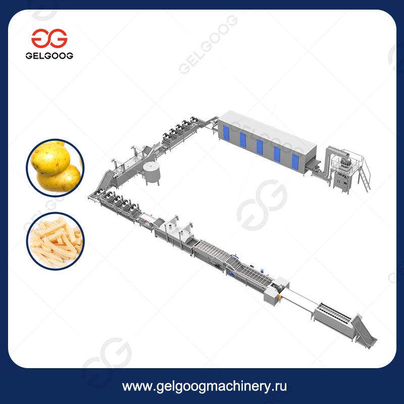 Машинная линия по производству замороженного картофеля фри в больших масштабах
