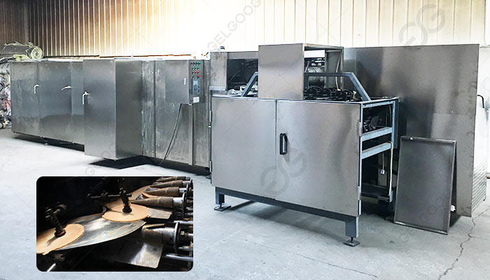 Машина для изготовления вафельных рожков для мороженого.