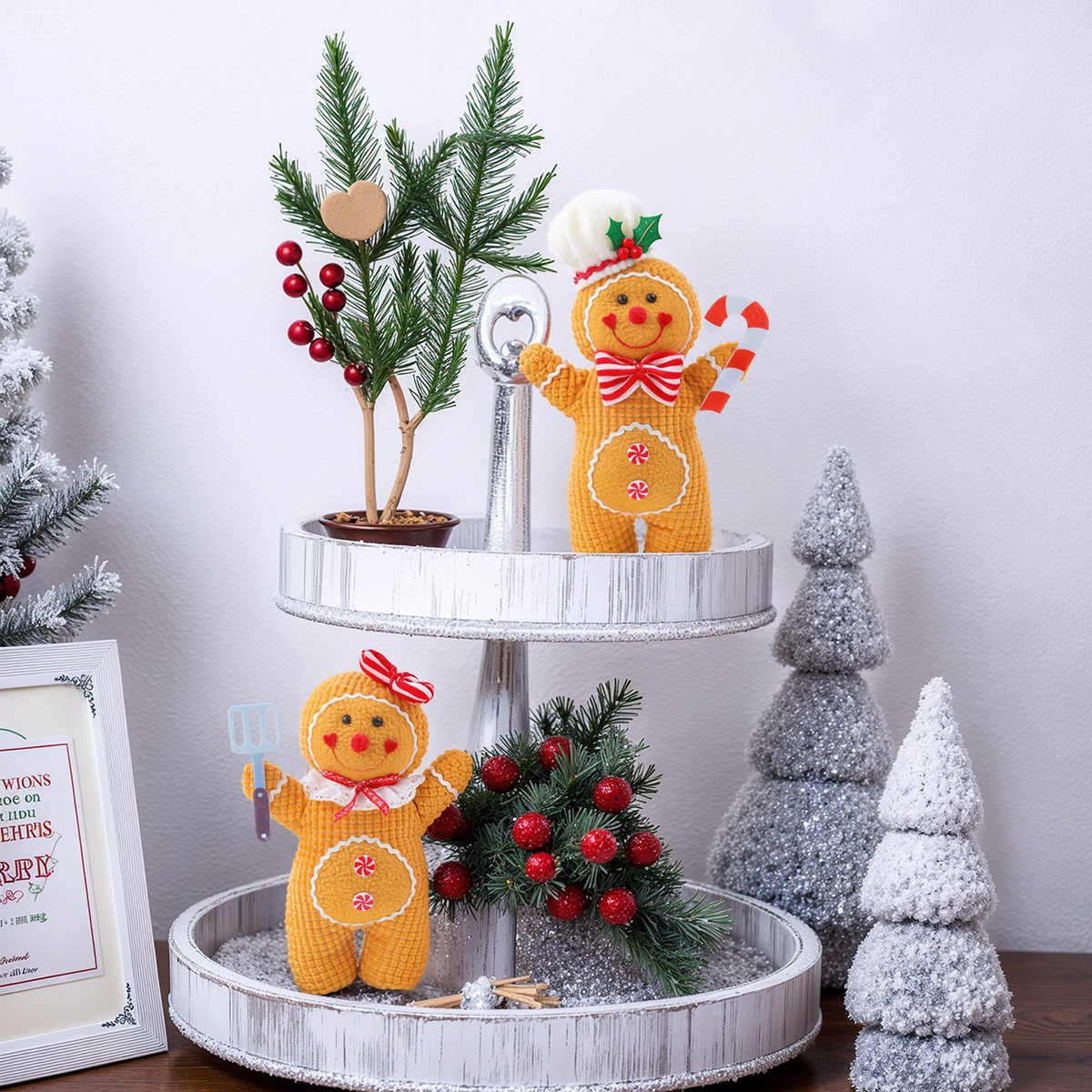 11”Стоячие фигурки-пряники из плюша