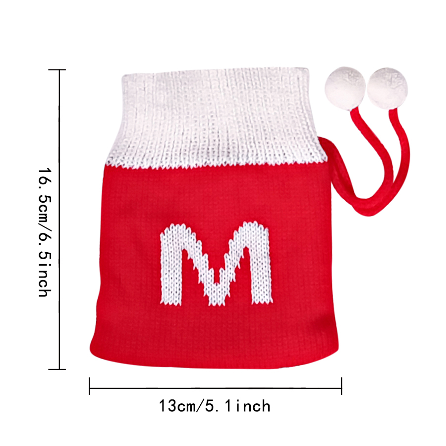 Праздничная вязаная сумка с подарками