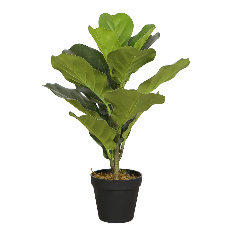 50cm Small Artificial Fiddle Leaf Plant Centerpiece Table Decoration