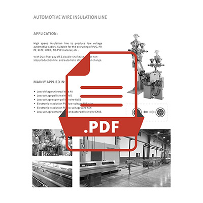 Automotive wire insulation line