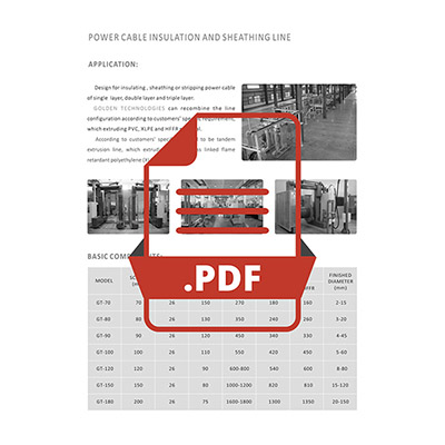 POWER CABLE INSULATION AND SHEATHING LINE