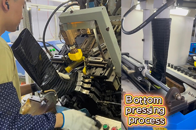 Boots sole pressing process