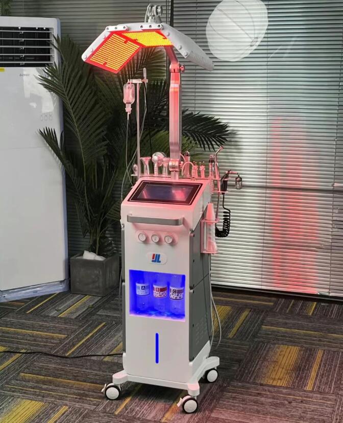 Au-M14 Аппарат для гидродермабразии 14 в 1, уход за кожей лица и головы, аквапилинг, лечение акне, светодиодная фототерапия