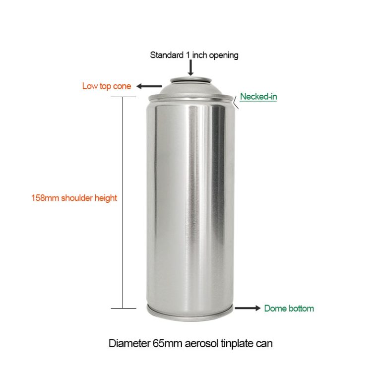 Китай Пустая аэрозольная жесть 65*158 мм для упаковки аэрозольной краски, антикоррозийной смазки и аэрозольных средств для ухода за автомобилем Поставщик - GUANGZHOU UMIKO INDUSTRY CO., LTD