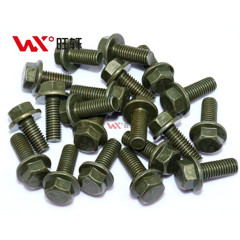 M8-1.25*16 Зеленый цинк DIN6921 JIS B1189 Фланцевый болт класса 8.8 - Handan Wangxuan Fastener Manufacturing Co., LTD