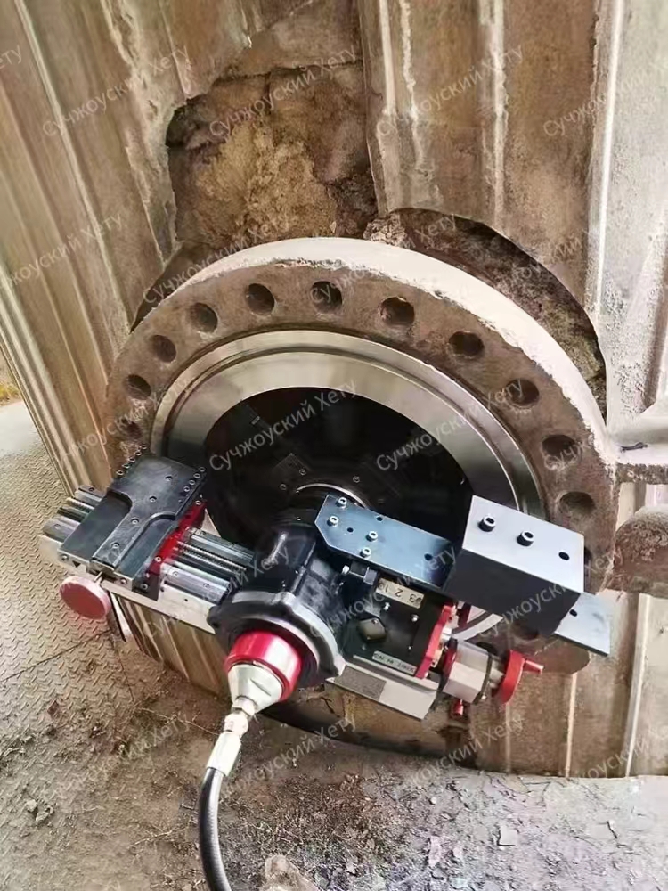 Как использовать станок для ремонта поверхности фланца