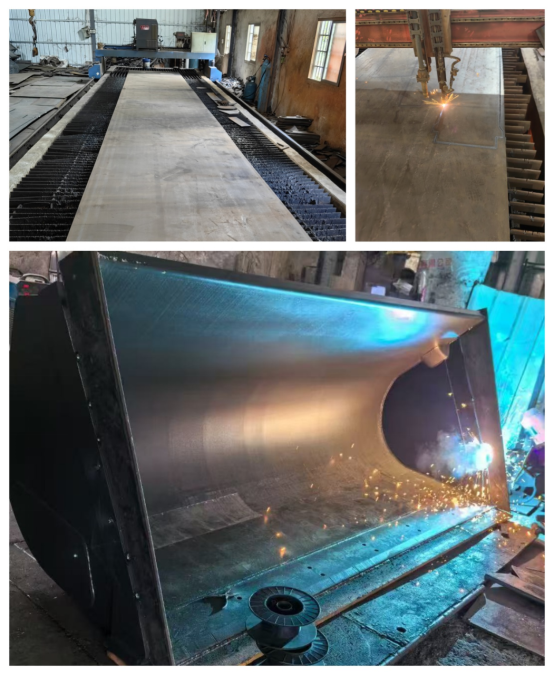 Амфибийный плавающий понтон на заказ для экскаватора Sy135 сталь Q355B