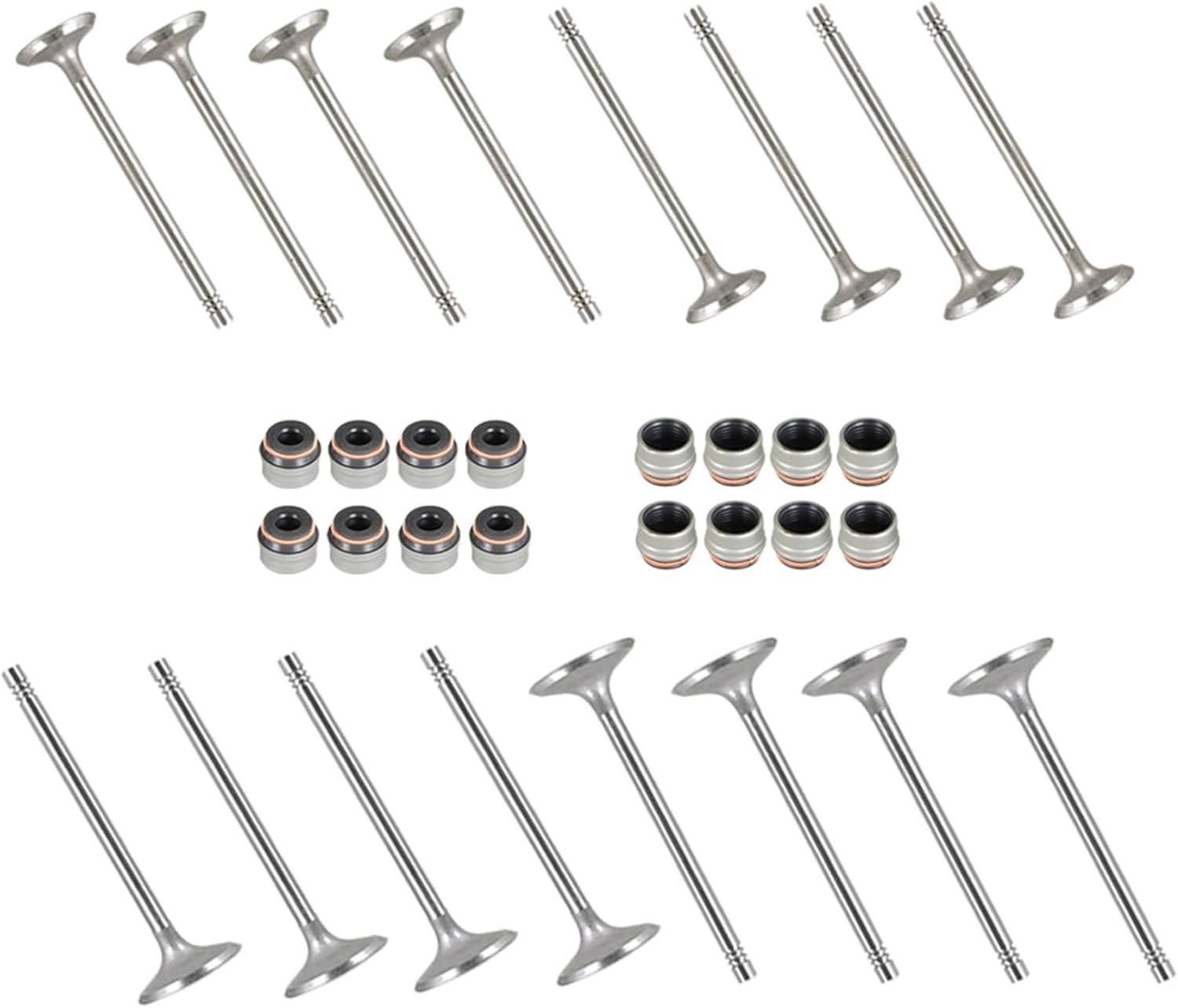 Комплект клапанов впускных выхлопных газов двигателя для Audi A3 A4 A5 A6 A8 Allroad Q5 RS7 S6 S8 TT RS TTS Quattro VW CC Eos GTI Jetta Passat Tiguan 2.0