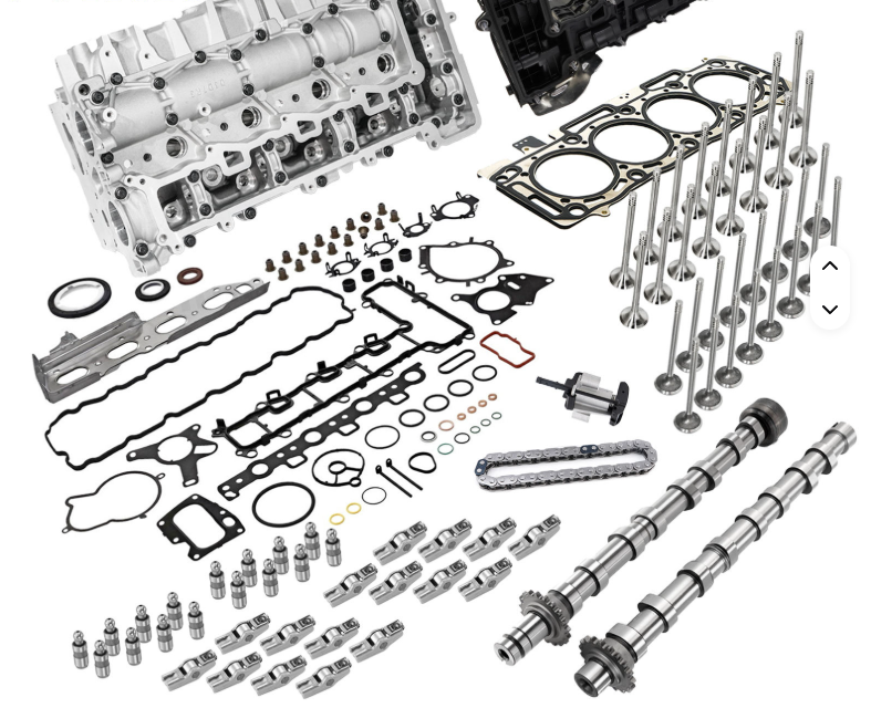 Полный блок крышки цилиндра для пежо 2.0 HDi DW10 (с клапанами, прокладками цилиндра, стентами для цилиндра и клапанами)
