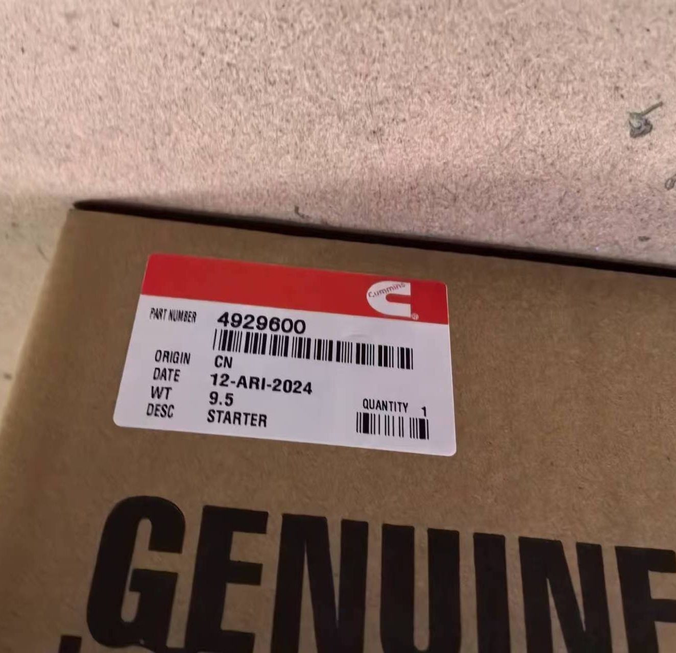 Стартер 4929600 Запчасти Cummins