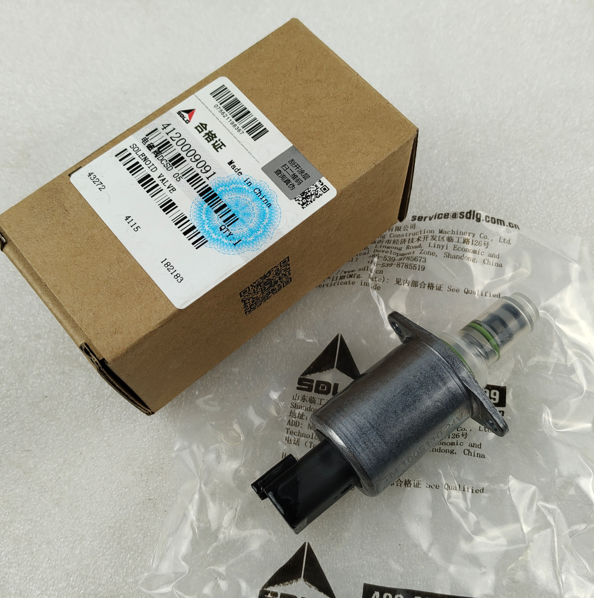 оригинал 4120009091 Клапан электромагнитный Запчасти SDLG L958F L968F