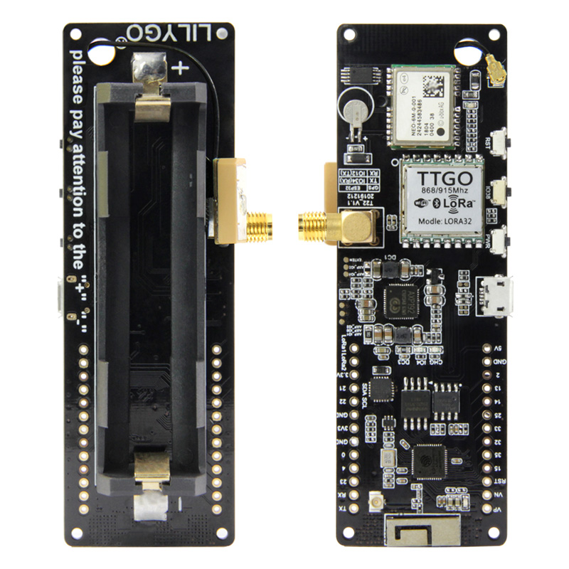 LILYGO TTGO T-Beam V1.0 ESP32 LORA 433/868/915/923MHZ беспроводной BT модуль GPS NEO-M8N IPEX 18650 аккумулятор