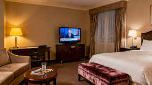 Готовый интерьер с углеродно-кристаллической панелью в гостинице