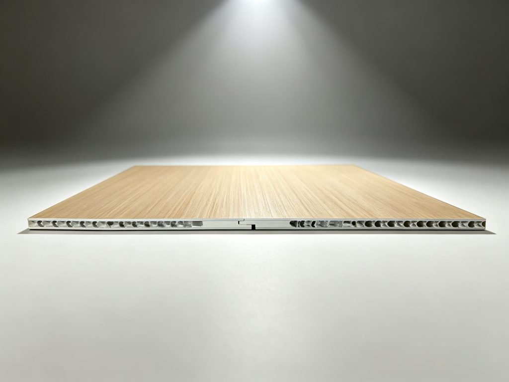 Structure of алюминиевая стеновая панель с сотовым заполнителем system