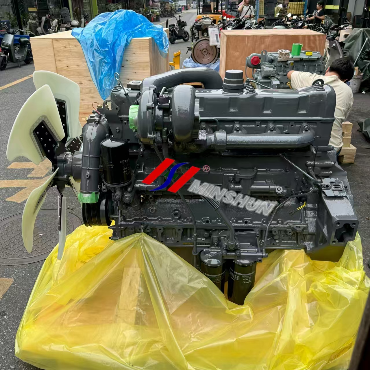 Восстановленный двигатель Isuzu 6SD1T в сборе для экскаваторов Hitachi