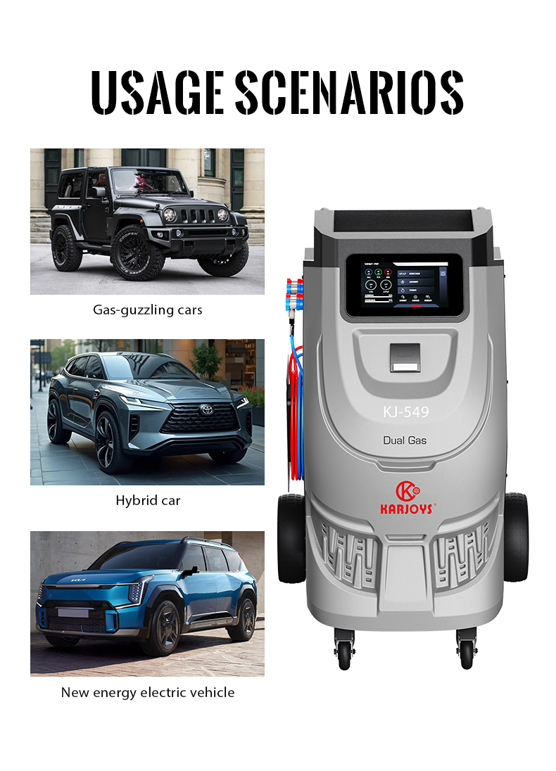 KJ-549 Двухгазовый R134a и R1234yf полноприводная автозаправочная станция AC