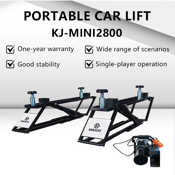 KJ-MINI2800 Портативный Гидравлический Ножничный Автоподъемник 2.8Т 570мм Электрический Привод Для Гаража И Мастерской Сертификат CE RoHS Гарантия 1 Год