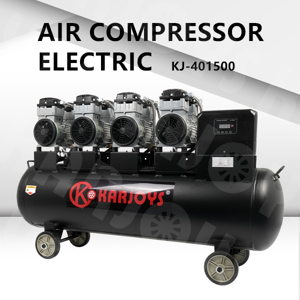 KJ-401500 Промышленный Безмасляный Воздушный Компрессор 200Л 6400Вт 800Л/мин 8Бар 380В/150Гц Для Автосервиса Покраски Шин CE Сертификат