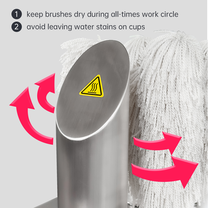 Электрическая машина для полировки стекла Коммерческая машина для полировки стеклянной посуды из нержавеющей стали для барной кухни