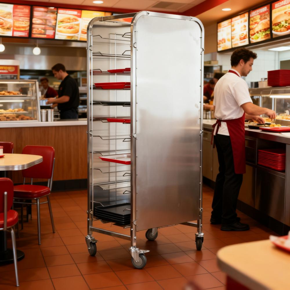 Оптовая тележка-стойка Хевибао для ресторанов и пекарен — транспортировка противней, тележка для подносок из нержавеющей стали