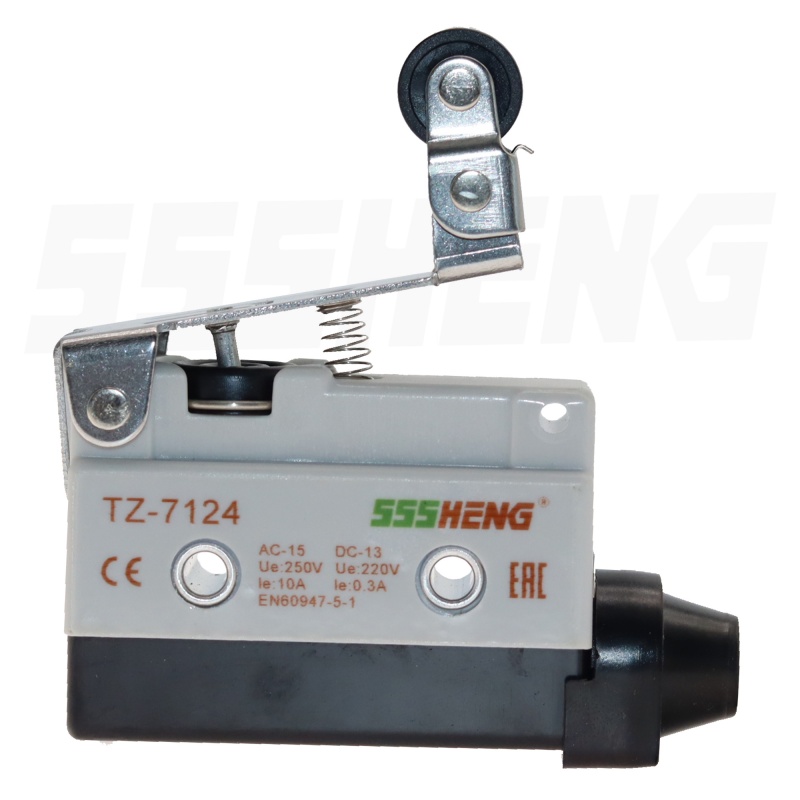 ВККП-7124-65-УХЛЗ ,10A,IP65,1з+1р, однонаправленный рычаг с роликом, Микровыключатели