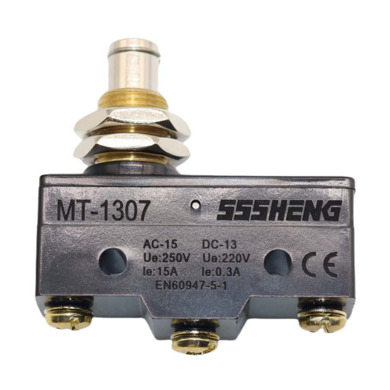 ТМ-1307-00-УХЛЗ,15A,IP00, 1з+1р, закрепленный на панели кнопочный толкатель, Микровыключатели