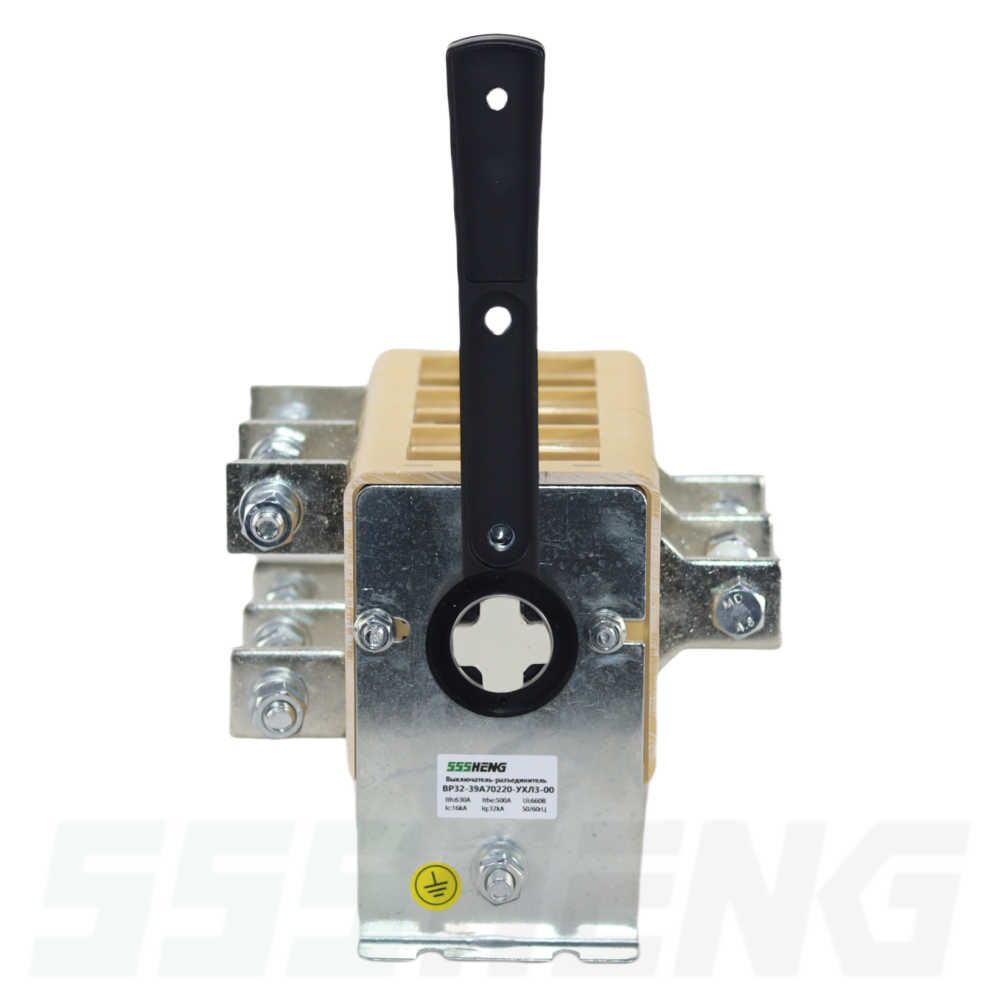 ВР32-39А70220-630А-УХЛ3,IP00,несъёмная боковая рукоятка,Выключатель-разъединитель