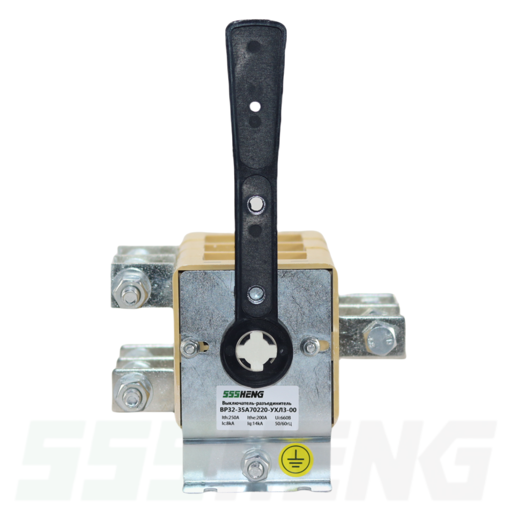 ВР32-35А70220-250А-УХЛ3,IP00,несъёмная боковая рукоятка,Выключатель-разъединитель