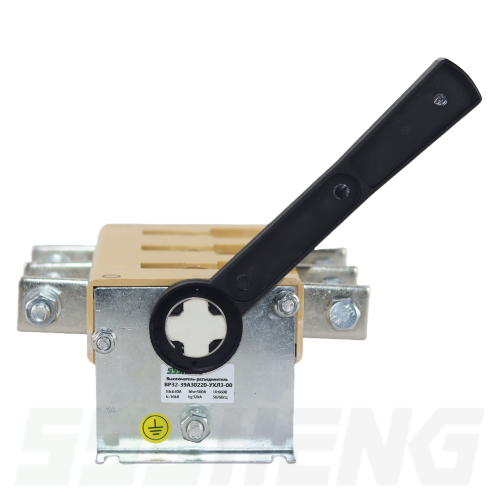 ВР32-39А30220-630А-УХЛ3,IP00,несъёмная боковая рукоятка,Выключатель-разъединитель