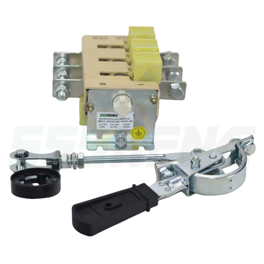 ВР32-35А31240-250А-УХЛ3,IP00,с дугогасительными камерами,несъёмная передняя смещённая рукоятка,Выключатель-разъединитель