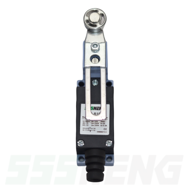 КВ-8109-65 У2,10А,IP65,1з+1р,регулируемый рычаг со стальным роликом,Выключатель концевой