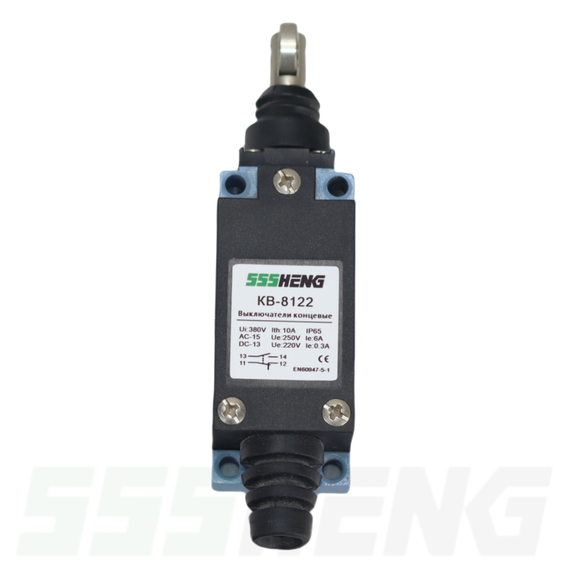 КВ-8122-65 У2,10А,IP65,1з+1р,ролик вертикальный нажимной,Выключатель концевой
