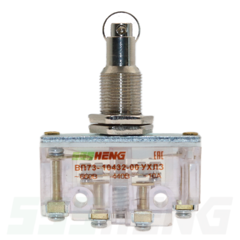 ВП73-10432 00 УХЛЗ,10A, IP00,1з+1р, толкатель с продольным расположением ролика, Микровыключатели