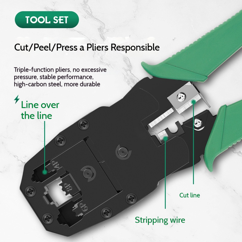 Универсальный набор для обжима RJ45: инструмент для монтажа и ремонта сетей