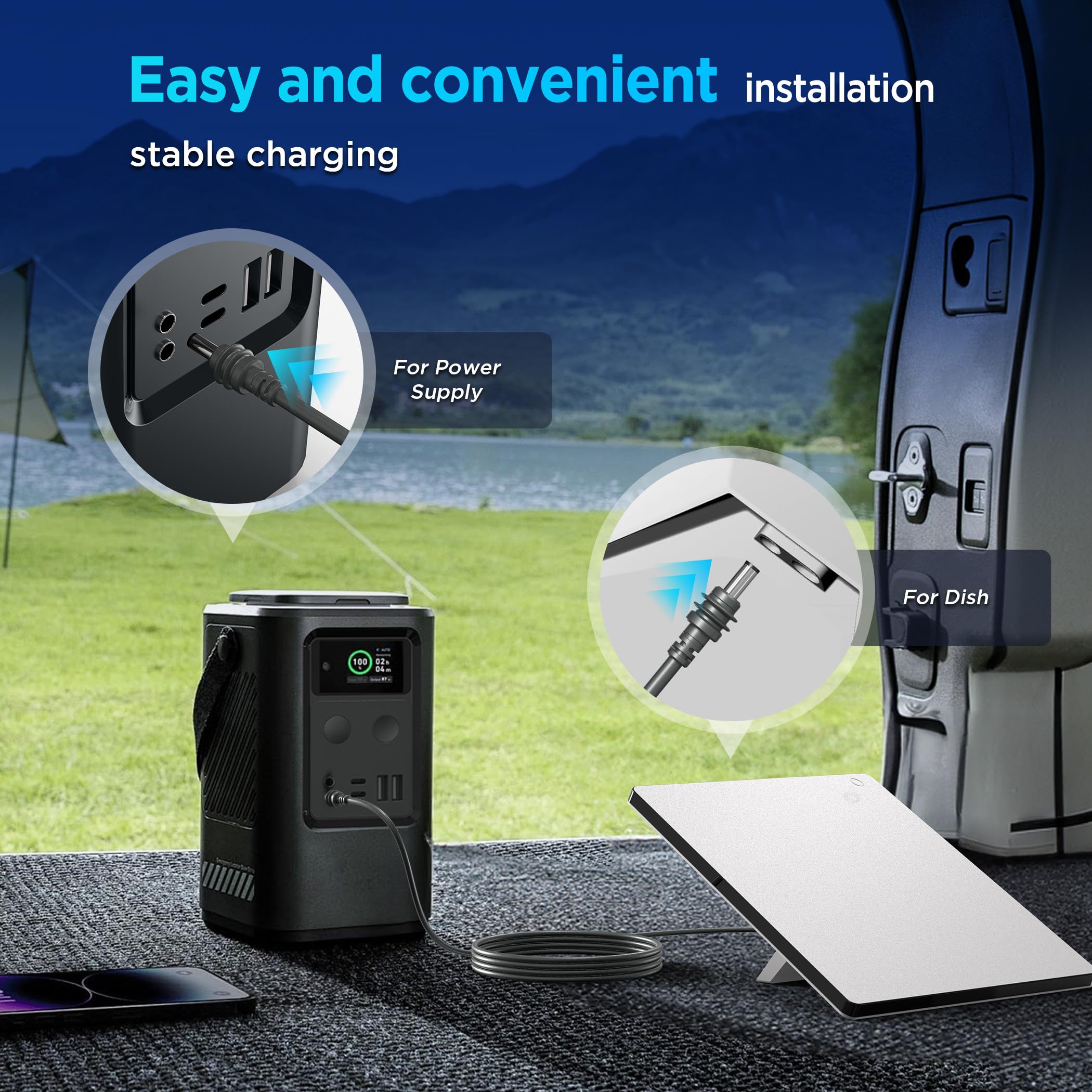 **Водонепроницаемый кабель питания постоянного тока (DC) для Starlink Mini, 65 Вт, кабель питания PD для Starlink Mini, кабель DC-DC, 6,5 фута (ок. 2 метров)**