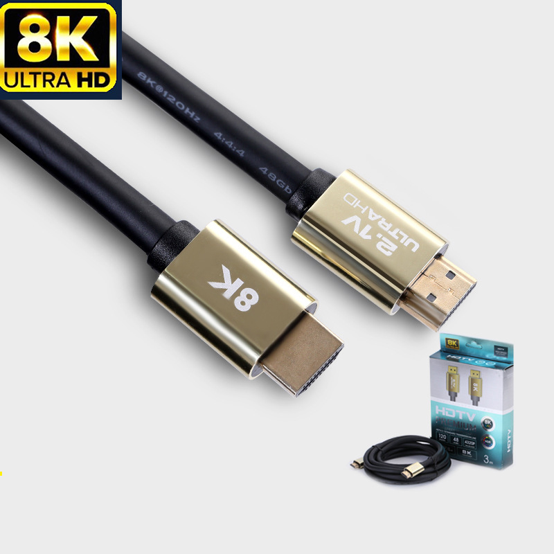 Высокоскоростной HDMI-кабель HDMI 2.1 с поддержкой 8K, адаптер с Ethernet-интерфейсом, совместимый с телевизорами 8K/4K/1080P