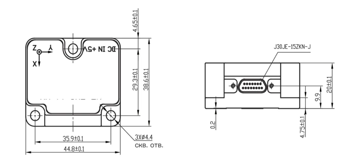 Трехосевой гироскоп-модуль MEMS G3010-1