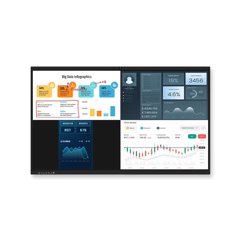 Интерактивная умная сенсорная панель для конференции 85 дюймов 4K UHD