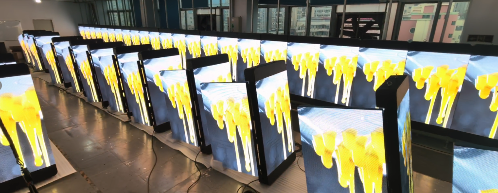 outdoor LED pole double-sided screens. (2)