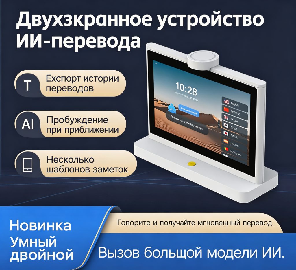 AI переводчик с двумя экранами Android 10.1 дюйма
