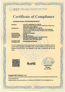 RoHs certificate amplifier （Eagle Audio