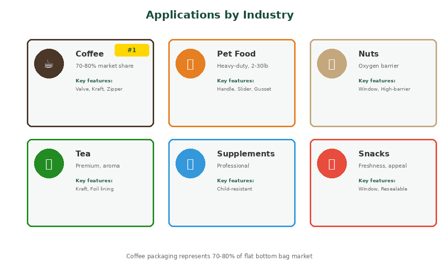 Рисунок 7: Применение по отраслям — кофе, корм, орехи, чай, БАДы