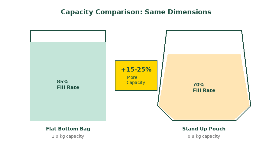 Рисунок 3: Сравнение вместимости — одинаковые размеры, разный объём