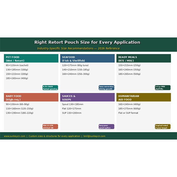 Размеры реторт-пакетов: как выбрать правильные габариты для вашего продукта