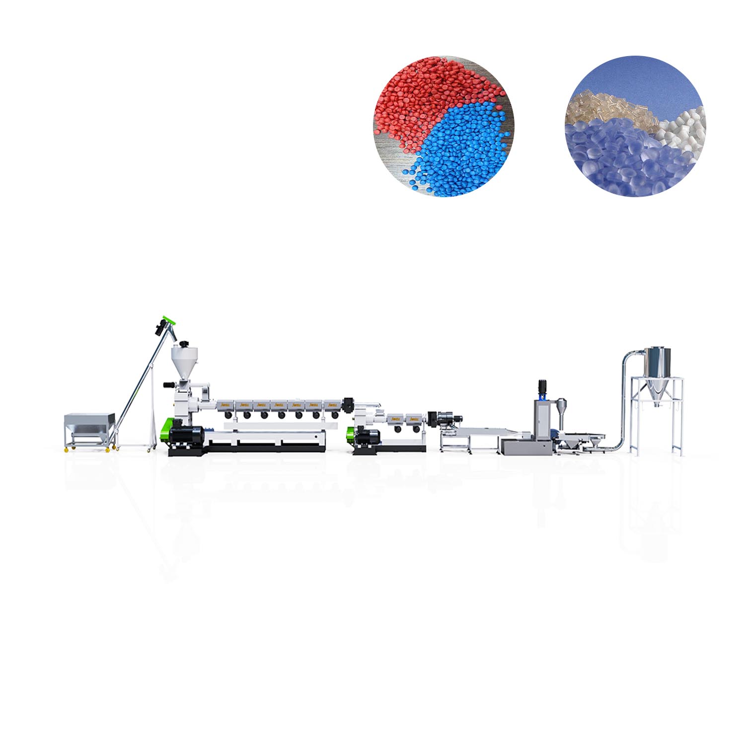 Одношнековый гранулятор для переработки жёсткого пластика Jwell