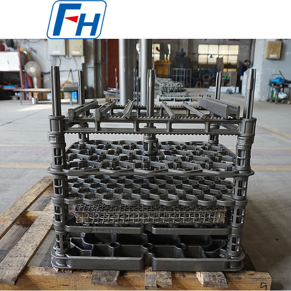 Модульные приспособления для термообработки отливок методом литья по выплавляемым моделям для печей периодического и непрерывного действия.