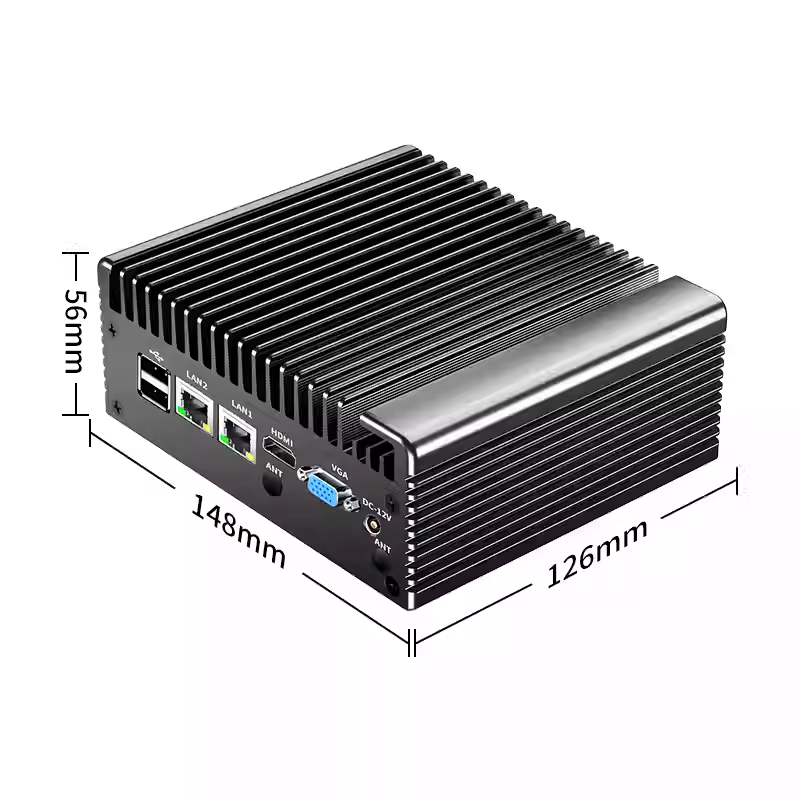 Мини-ПК Intel Core i7/i5/i3 с двумя сетевыми портами и без вентилятора